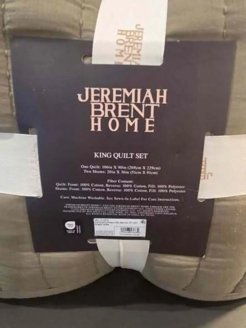 Jeremiah Brent Home King Quilt Set